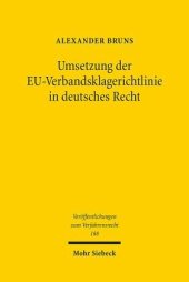 book Umsetzung der EU-Verbandsklagerichtlinie in deutsches Recht