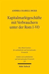 book Kapitalmarktgeschäfte mit Verbrauchern unter der Rom I-VO