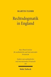 book Rechtsdogmatik in England