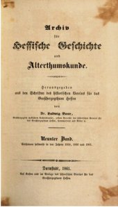 book Árchiv für Hessische Geschichte und Altertumskunde