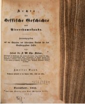 book Árchiv für Hessische Geschichte und Altertumskunde