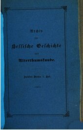 book Árchiv für Hessische Geschichte und Altertumskunde