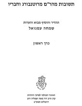 book תשובות מהר"ם מרוטנבורג וחבריו