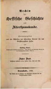 book Árchiv für Hessische Geschichte und Altertumskunde