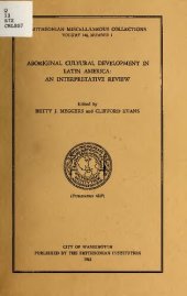 book Aboriginal cultural developmente in Latin America : an interpretative review