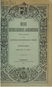 book Neue Heidelberger Jahrbücher