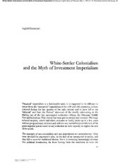 book White-Settler Colonialism and the Myth of Investment Imperialism