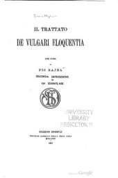 book Il trattato De Vulgari Eloquentia