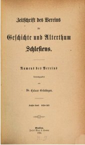 book Zeitschrift des Vereins für Geschichte und Altertum Schlesiens