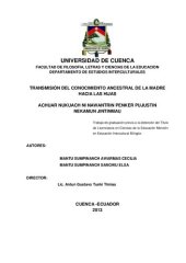 book Transmisión del conocimiento ancestral de la madre achuar (Aents/ Shibaro) hacia las hijas = Achuar nukuach ni nawantrin penker pujustin nekamun jintinmau