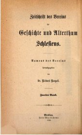 book Zeitschrift des Vereins für Geschichte und Altertum Schlesiens