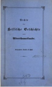 book Árchiv für Hessische Geschichte und Altertumskunde