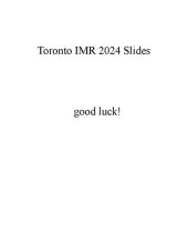 book Toronto Internal Medicine Review 2024