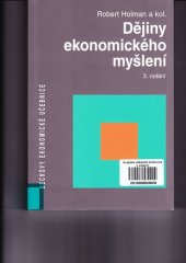 book Dějiny ekonomického myšlení