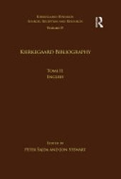 book Volume 19, Tome II: Kierkegaard Bibliography: English