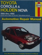 book Haynes Toyota Corolla & Holden Nova Automotive Repair Manual