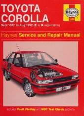 book Haynes Toyota Corolla 1987-92 Service and Repair Manual