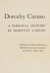 book Dorothy Caruso on Gurdjieff 1952