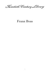 book Franz Boas: the Science of Man in the Making