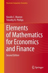 book Elements of Mathematics for Economics and Finance