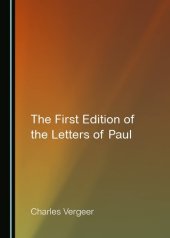 book The First Edition of the Letters of Paul