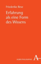 book Erfahrung als eine Form des Wissens