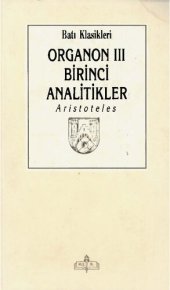 book Organon III Birinci Analitik