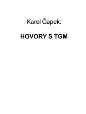 book Hovory s T.G.M. Masarykem