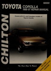 book Chilton's Toyota Corolla 1988-97 Repair Manual