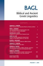 book Biblical and Ancient Greek Linguistics