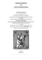 book Lexicon Latinum Seu Corpus Phraseologiae Gallico-Latinus