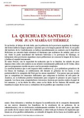 book La quichua en Santiago [Argentina, circa 1860]