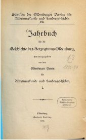 book Jahrbuch für die Geschichte des Herzogtums Oldenburg