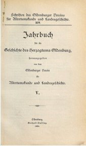 book Jahrbuch für die Geschichte des Herzogtums Oldenburg