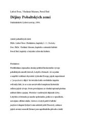 book Dějiny pobaltských zemí