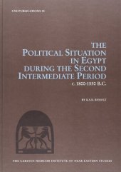 book The political situation in Egypt during the Second Intermediate Period c. 1800-1550 BC