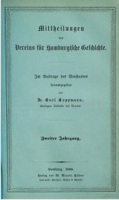 book Mitteilungen des Vereins für Hamburgische Geschichte
