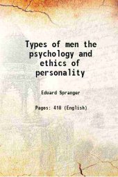 book Types of men. The Psychology and Ethics of Personality