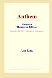 book Anthem (Webster's Thesaurus Edition)