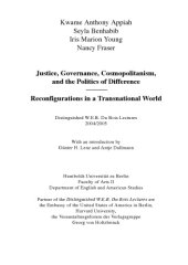 book Justice, Governance, Cosmopolitanism, and the Politics of Difference.  Reconfigurations in a Transnational World