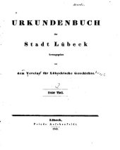 book Urkundenbuch der Stadt Lübeck