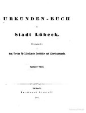 book Urkundenbuch der Stadt Lübeck