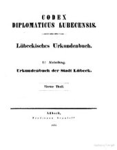 book Urkundenbuch der Stadt Lübeck