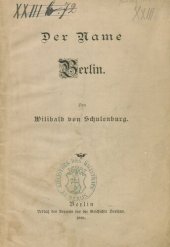 book Der Name Berlin