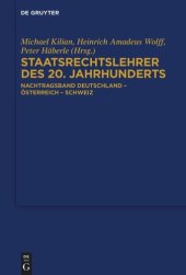 book Staatsrechtslehrer des 20. Jahrhunderts: Nachtragsband Deutschland - Österreich - Schweiz