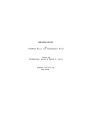 book The Dark Knight: The Complete Screenplay