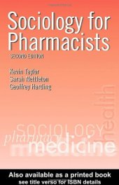 book Sociology for Pharmacists: An Introduction