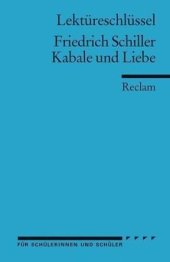 book Lektureschlussel: Friedrich Schiller - Kabale und Liebe