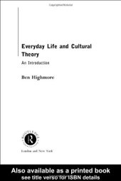 book Everyday Life and Cultural Theory