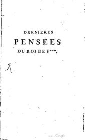 book Dernières pensées du Roi de P***
